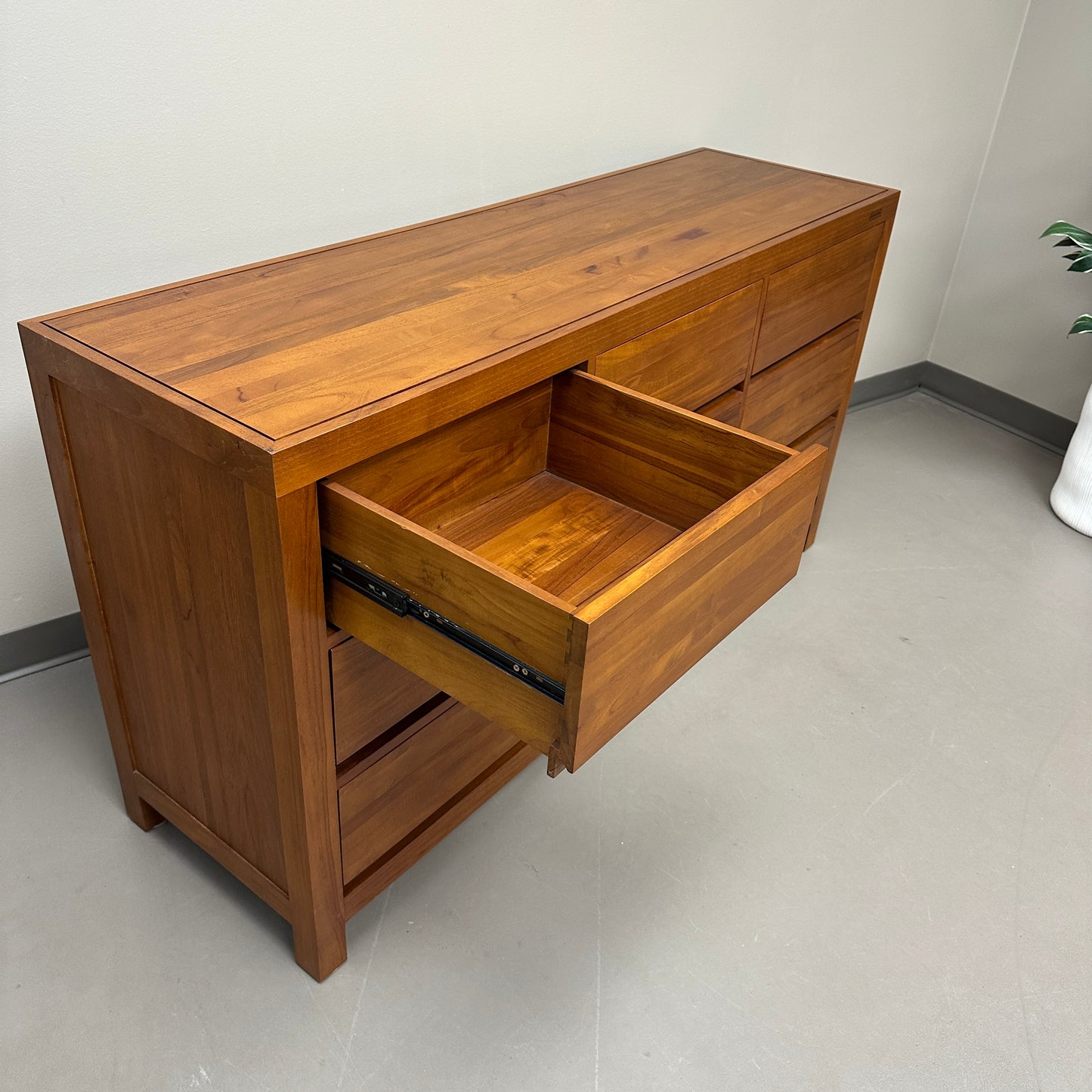 Klass 9 Drawers Solid Teak Dresser