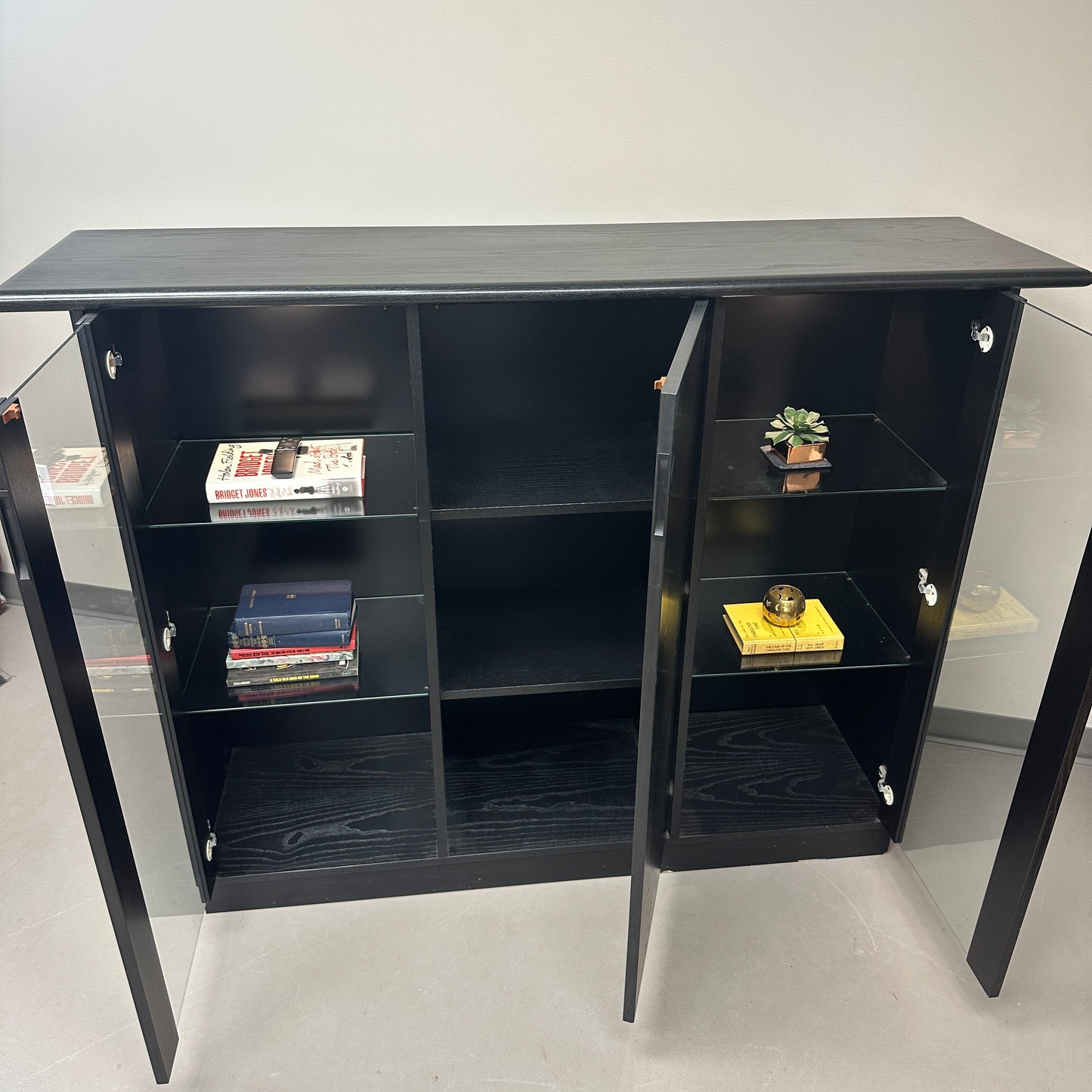 Black Console Storage Cabinet