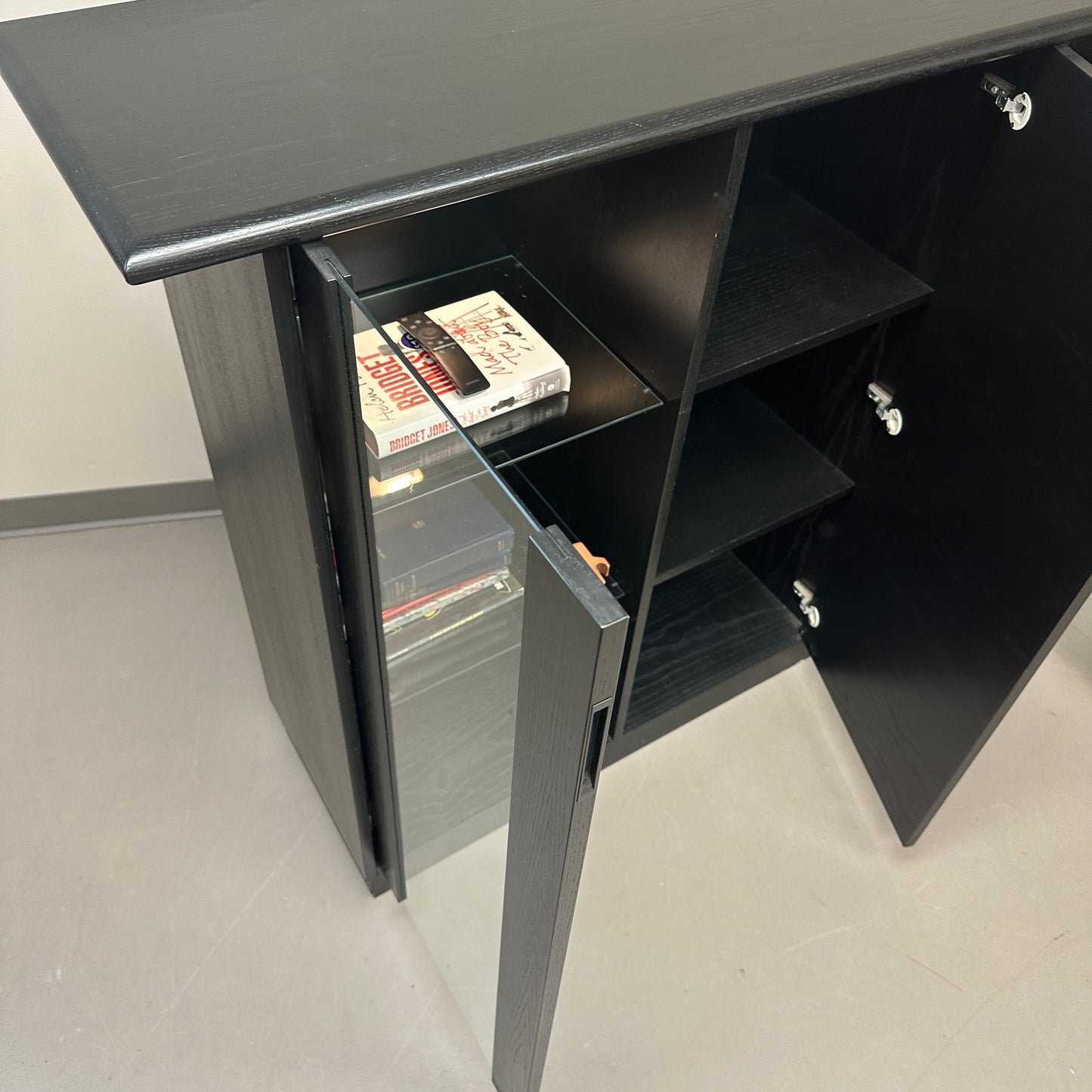 Black Console Storage Cabinet