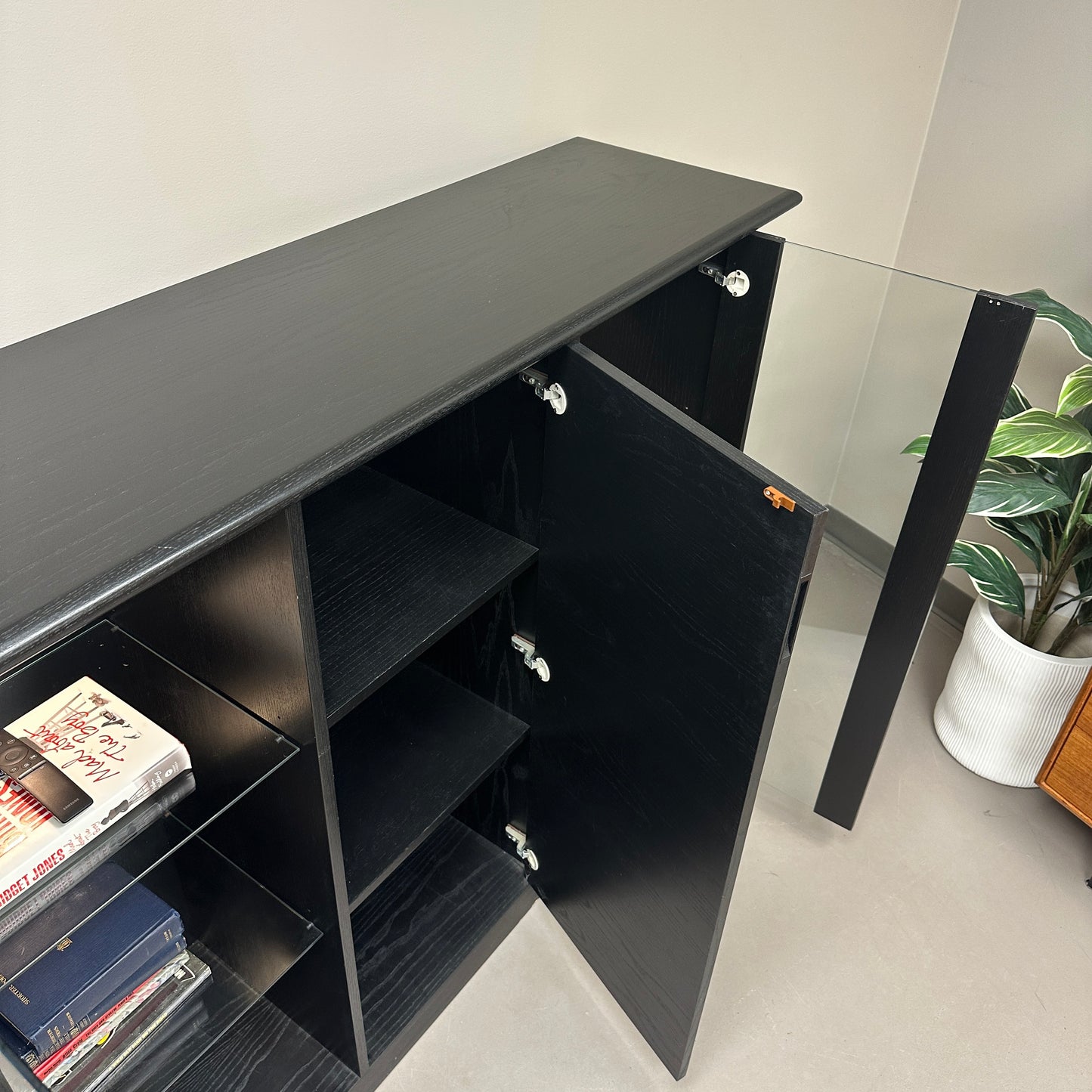 Black Console Storage Cabinet