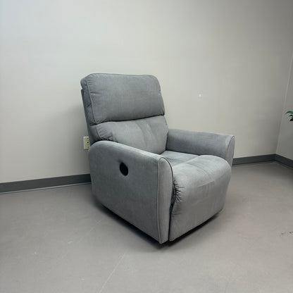Push Back Grey Fabric Recliner (x2)