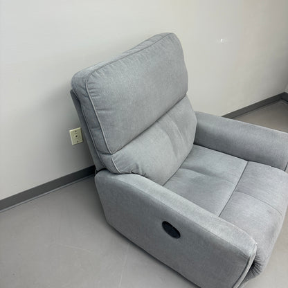 Push Back Grey Fabric Recliner (x2)