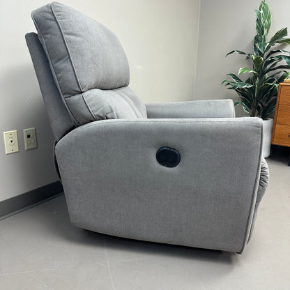 Push Back Grey Fabric Recliner (x2)