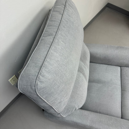 Push Back Grey Fabric Recliner (x2)
