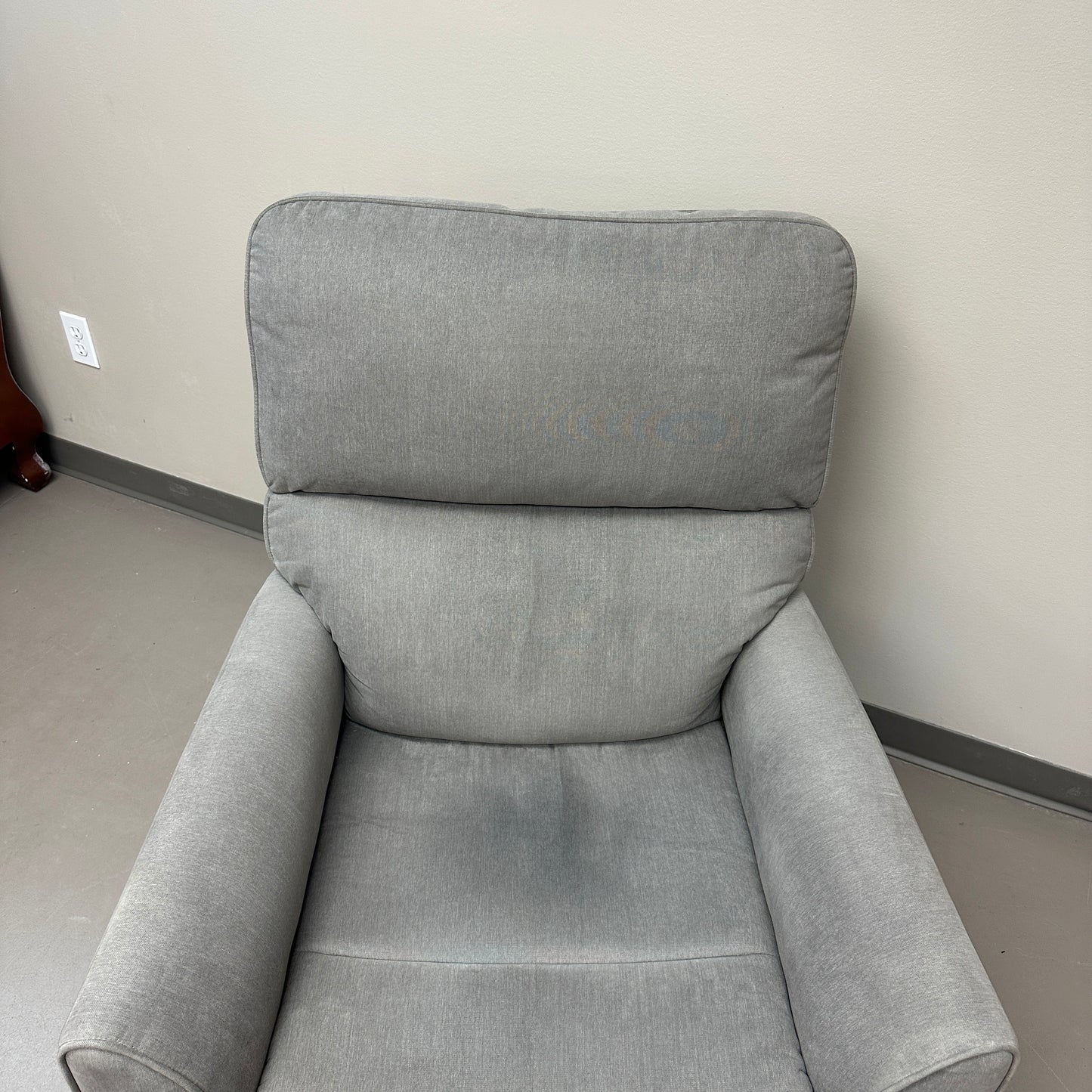 Push Back Grey Fabric Recliner (x2)