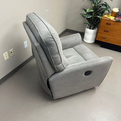 Push Back Grey Fabric Recliner (x2)