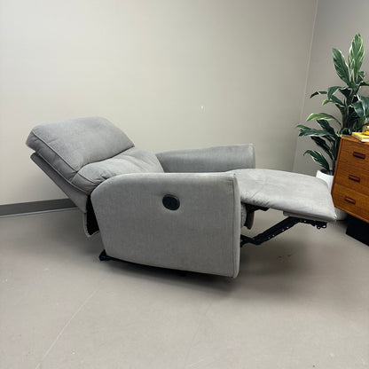 Push Back Grey Fabric Recliner (x2)