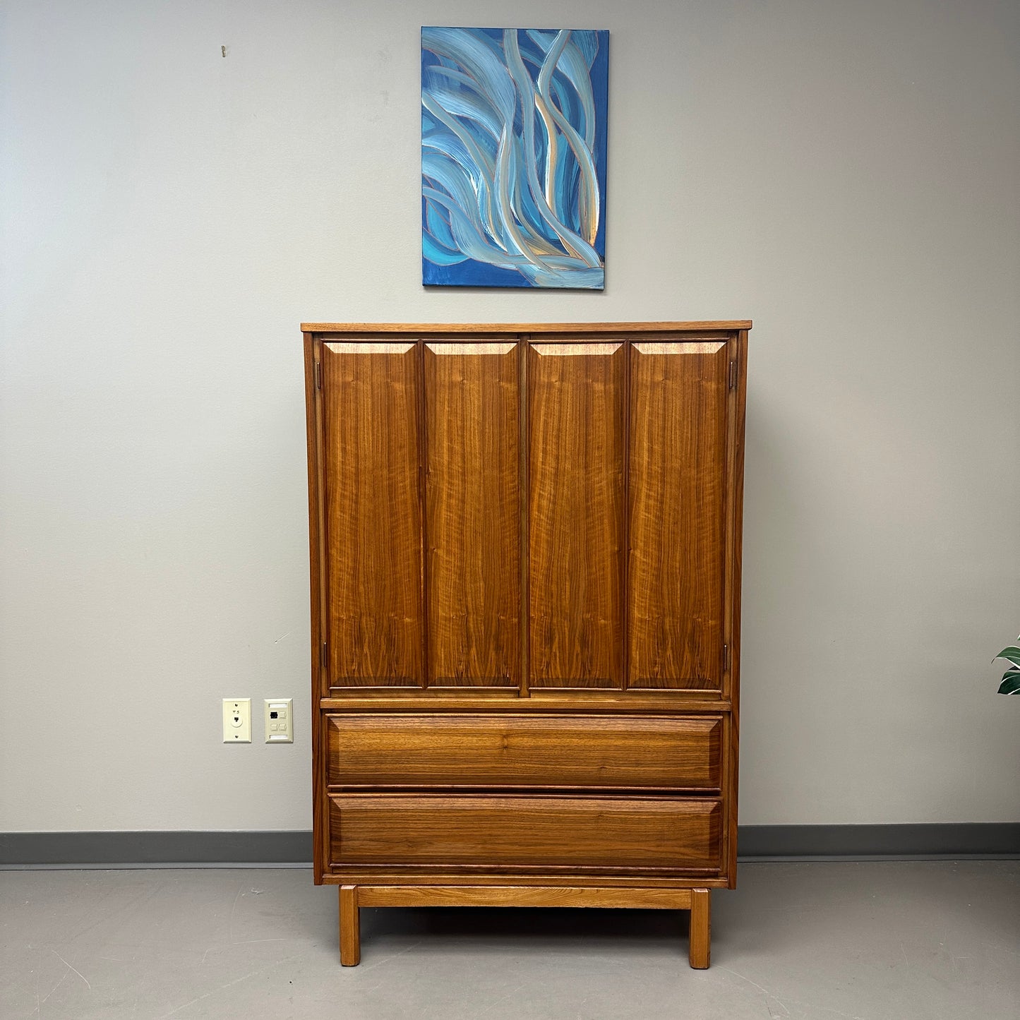 Mid-Century Modern Walnut Tall Dresser