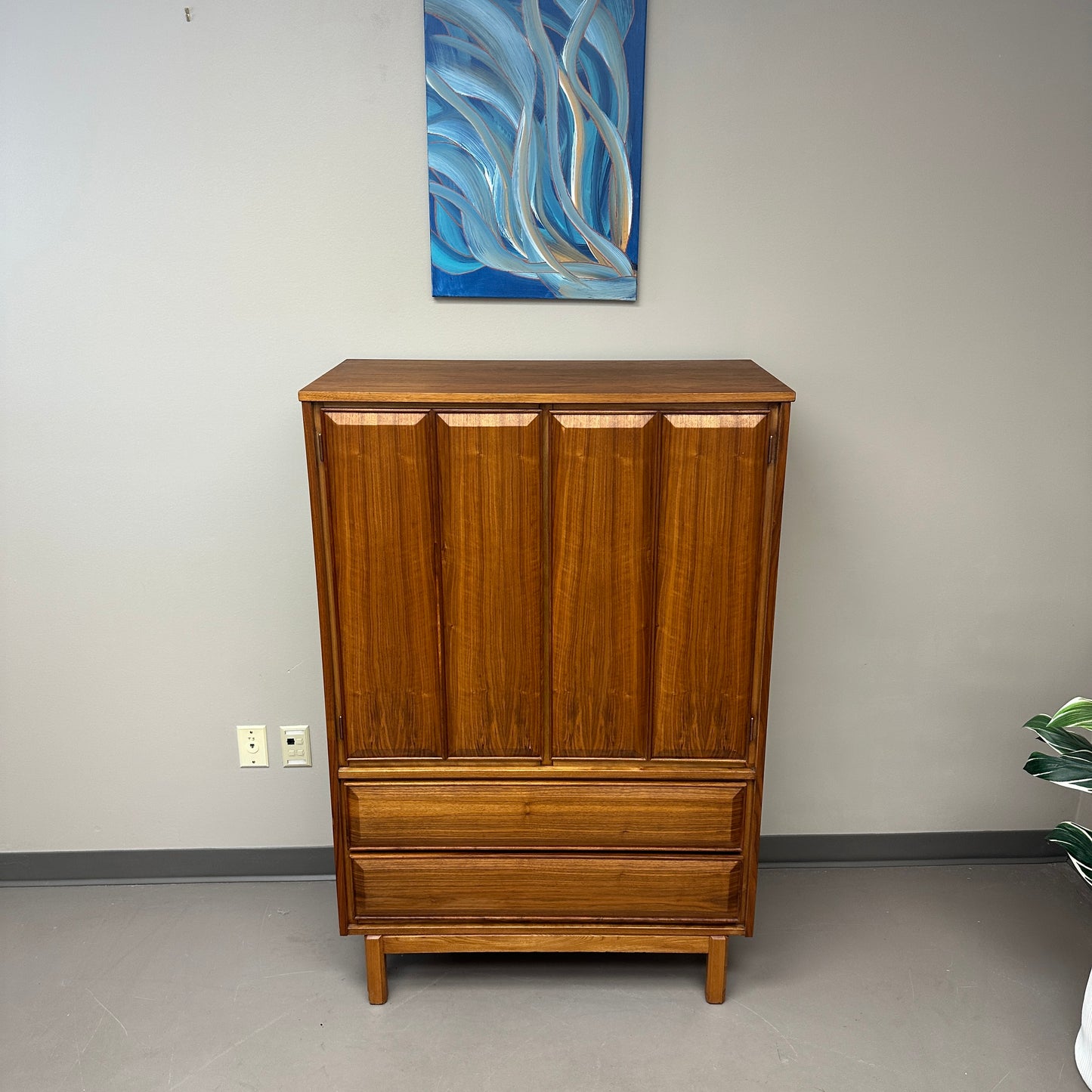 Mid-Century Modern Walnut Tall Dresser