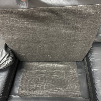 Black Leather 3 Seats Couch