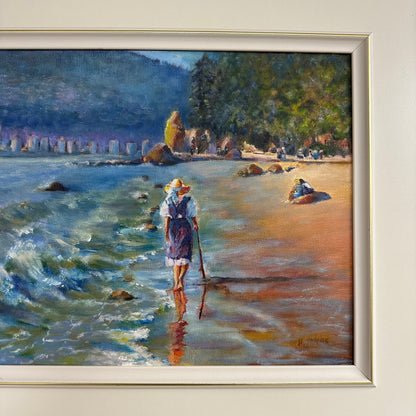 Abbotsford Artist - English Bay Shoreline Oil Painting