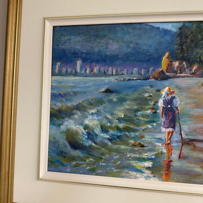 Abbotsford Artist - English Bay Shoreline Oil Painting