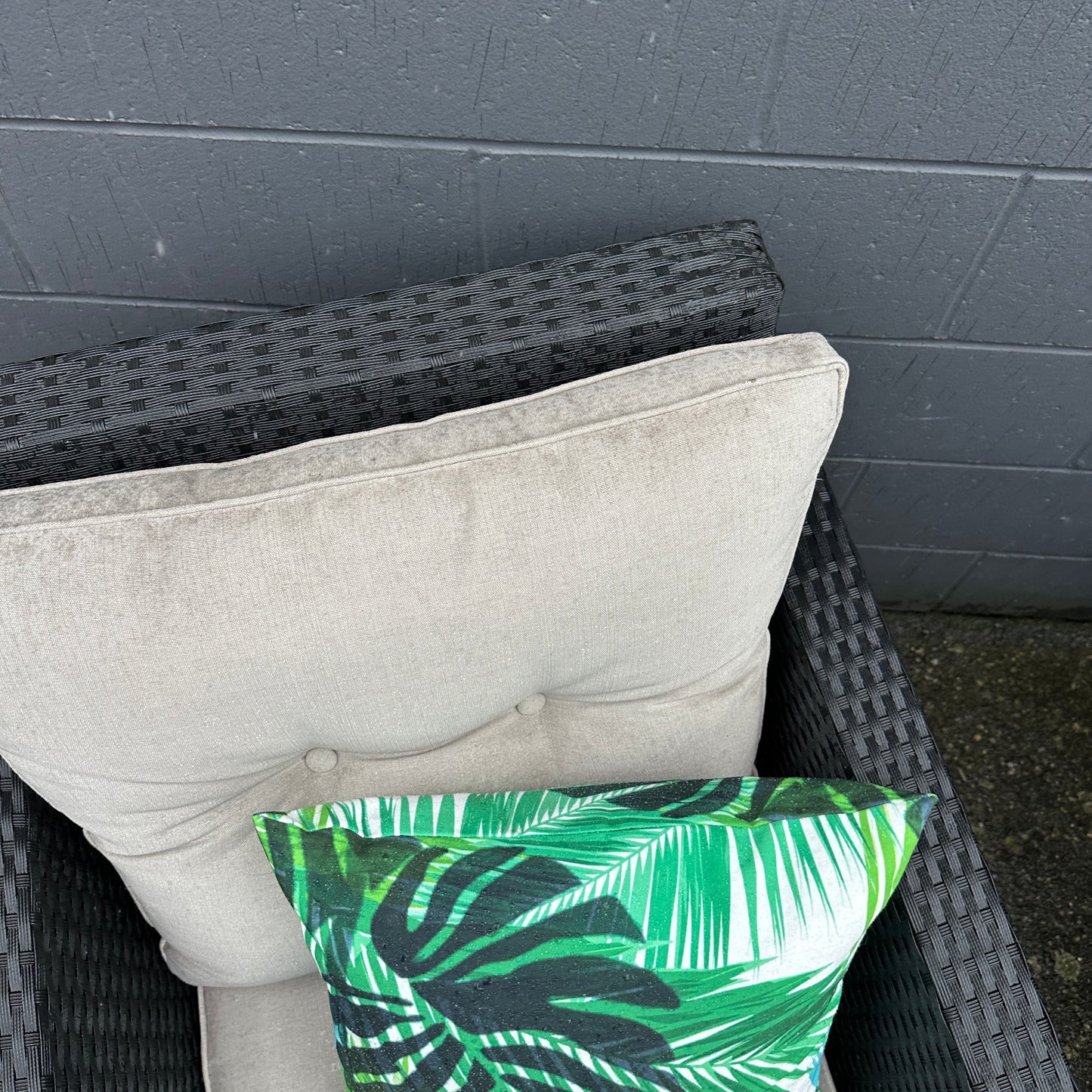 Wicker 2 Patio Chairs + Coffee Table