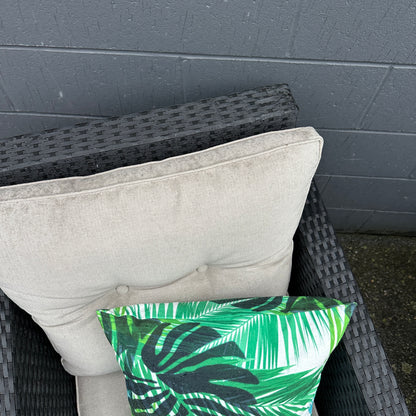 Wicker 2 Patio Chairs + Coffee Table