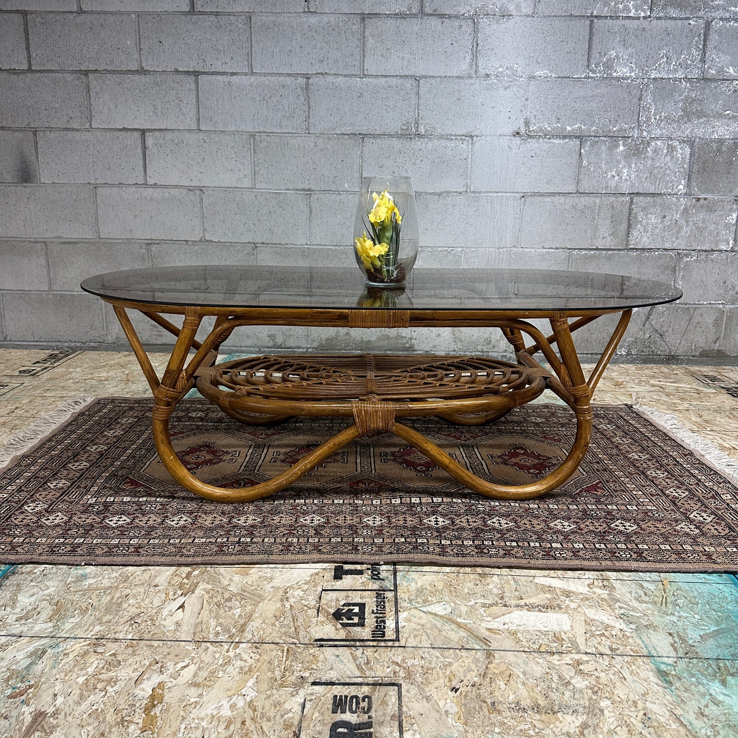 Vintage Bamboo Coffee Table