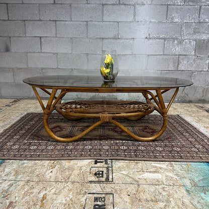 Vintage Bamboo Coffee Table