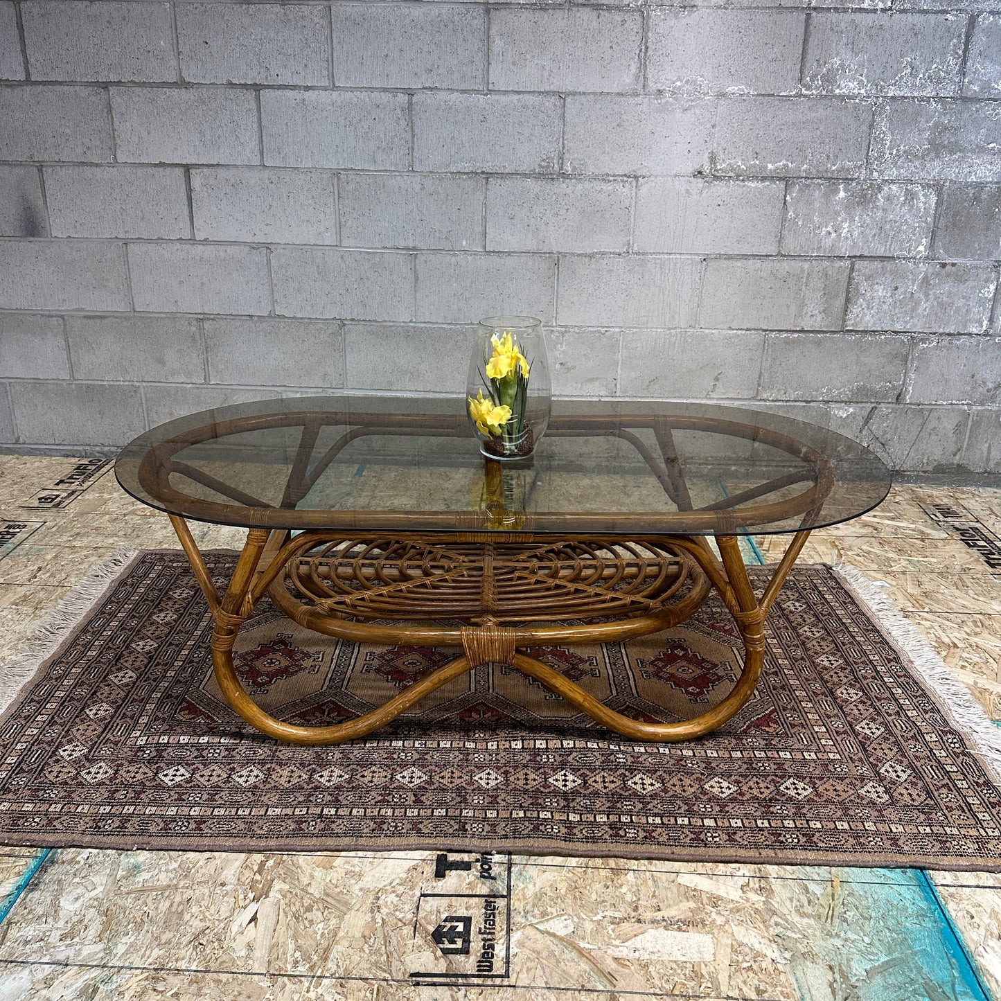 Vintage Bamboo Coffee Table