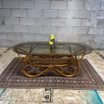 Vintage Bamboo Coffee Table