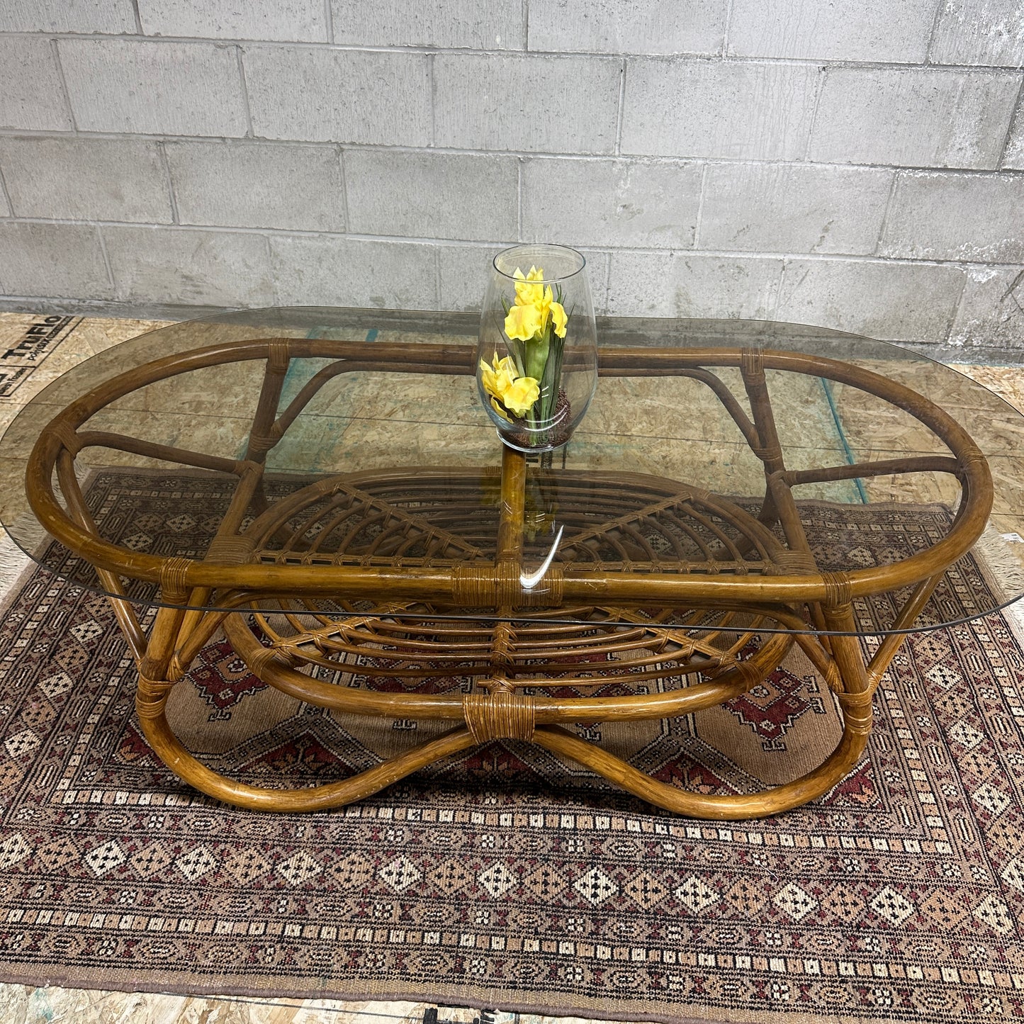 Vintage Bamboo Coffee Table