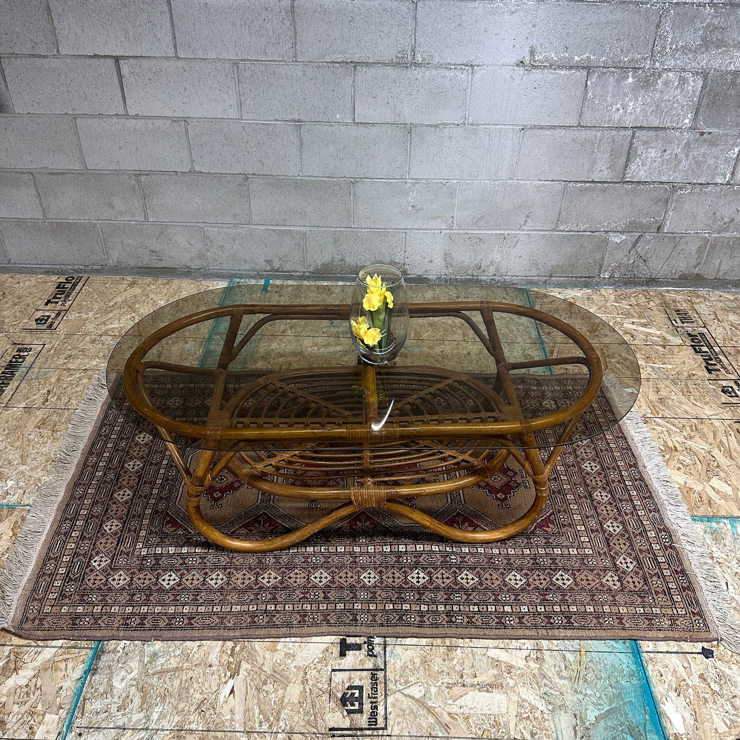 Vintage Bamboo Coffee Table