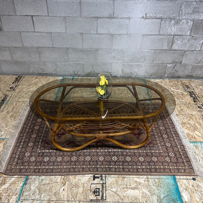 Vintage Bamboo Coffee Table