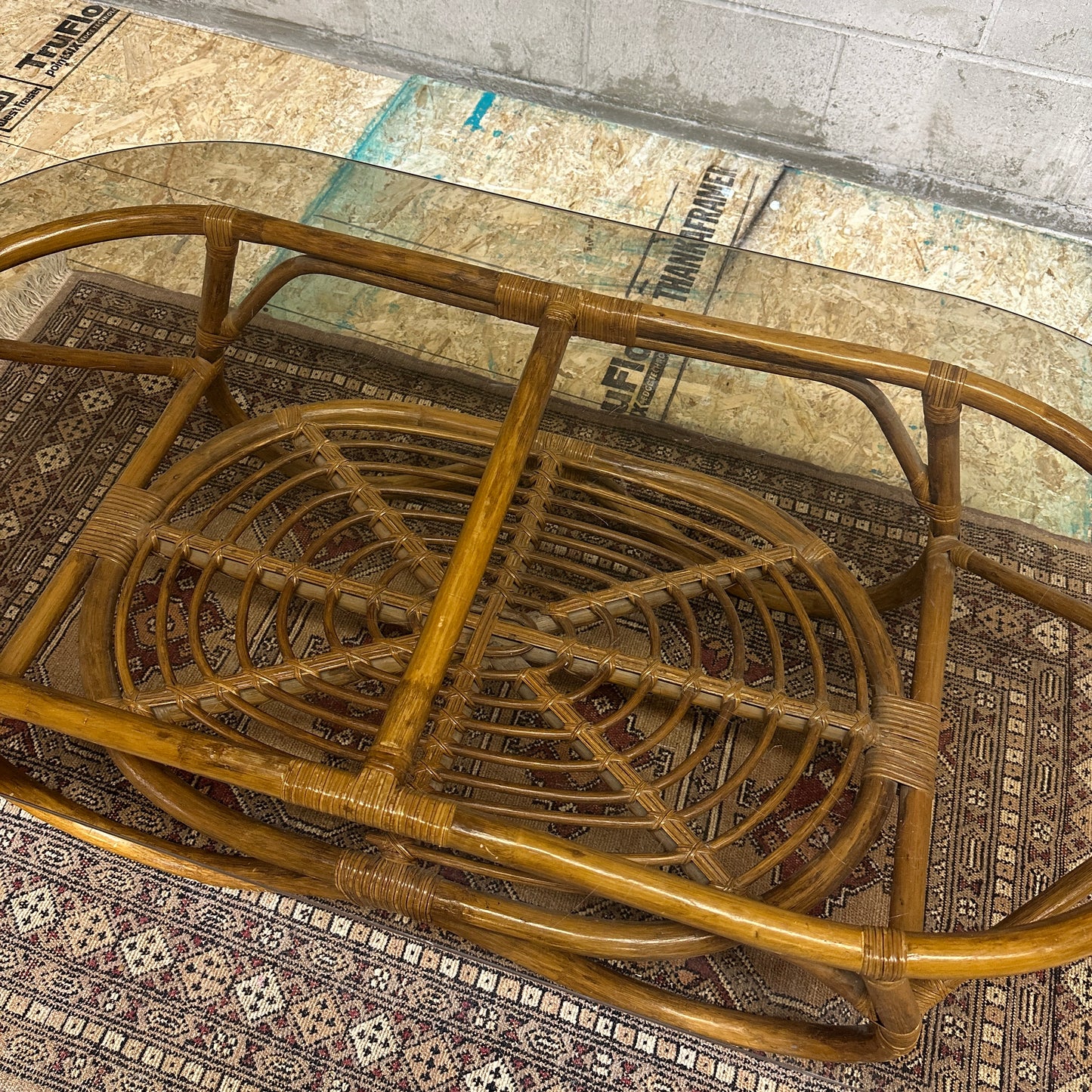 Vintage Bamboo Coffee Table
