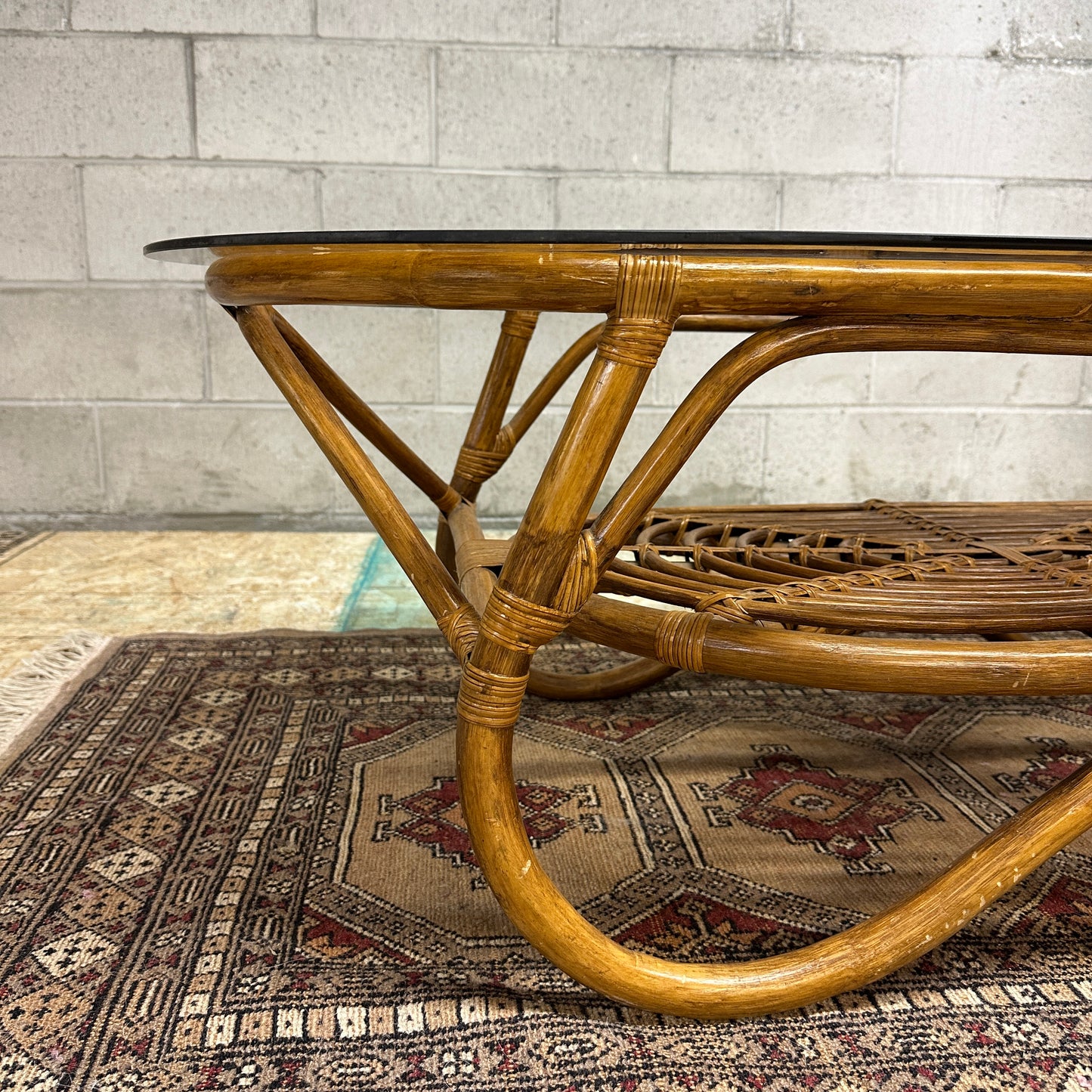 Vintage Bamboo Coffee Table
