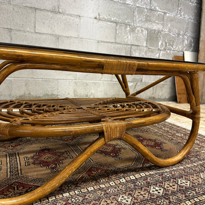 Vintage Bamboo Coffee Table