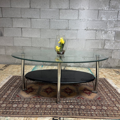 Glass Coffee Table in Chrome