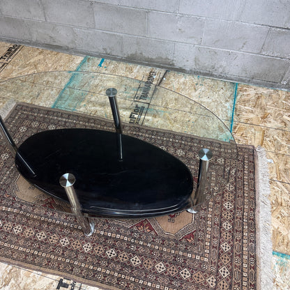 Glass Coffee Table in Chrome
