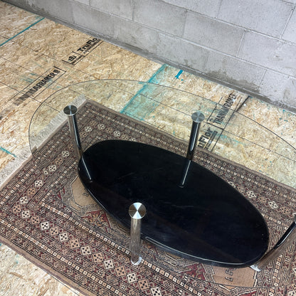 Glass Coffee Table in Chrome