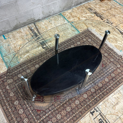 Glass Coffee Table in Chrome