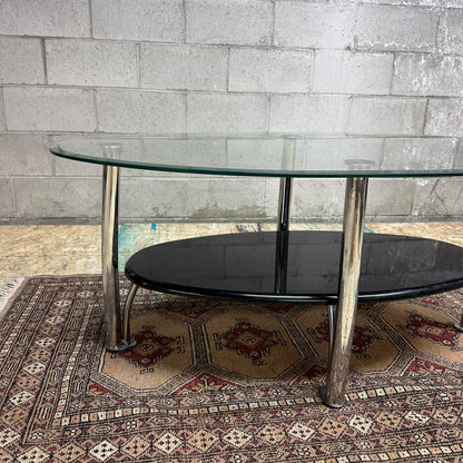 Glass Coffee Table in Chrome