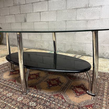 Glass Coffee Table in Chrome
