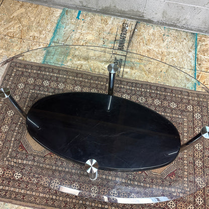 Glass Coffee Table in Chrome
