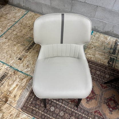Modern Faux Leather Dining Chairs (x2)