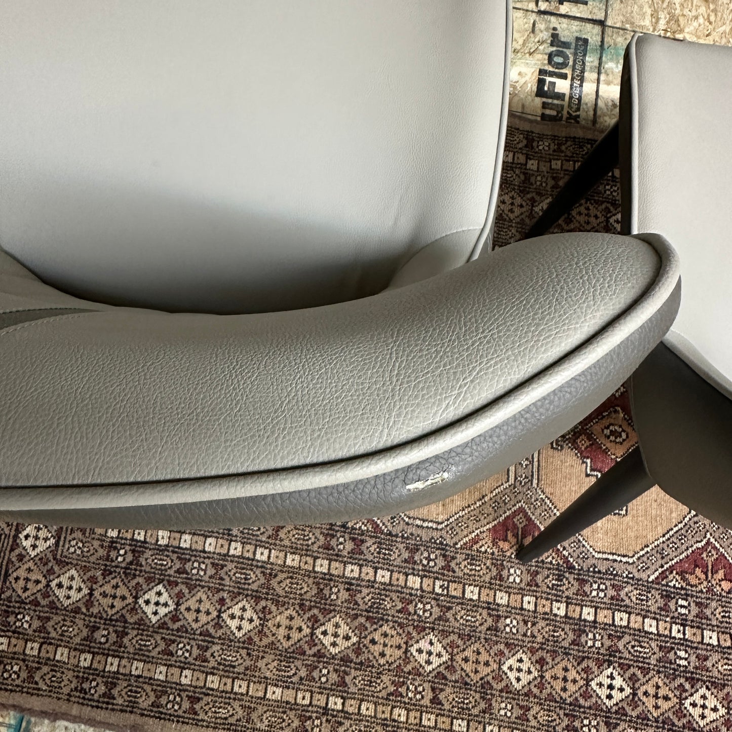 Modern Faux Leather Dining Chairs (x2)