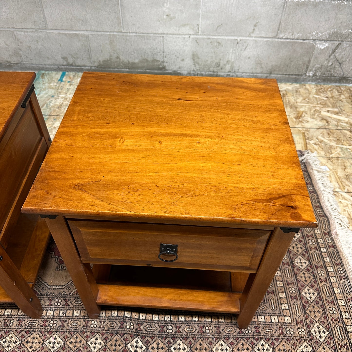 Pine Wood Nightstands (set of 2)