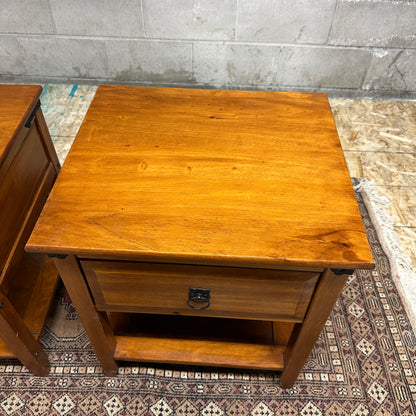 Pine Wood Nightstands (set of 2)