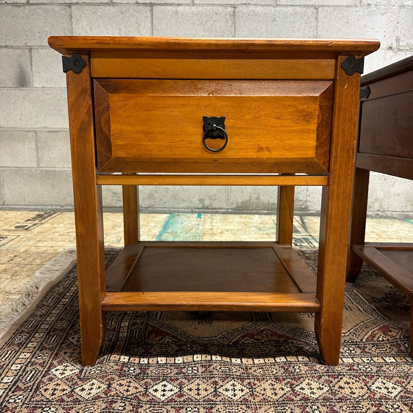 Pine Wood Nightstands (set of 2)