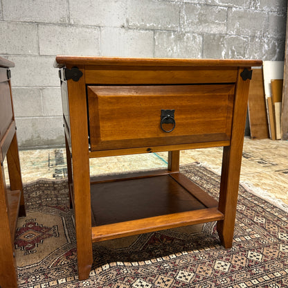 Pine Wood Nightstands (set of 2)