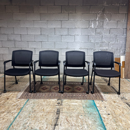 Aero Stackable Guest Chair on Wheels (x4)