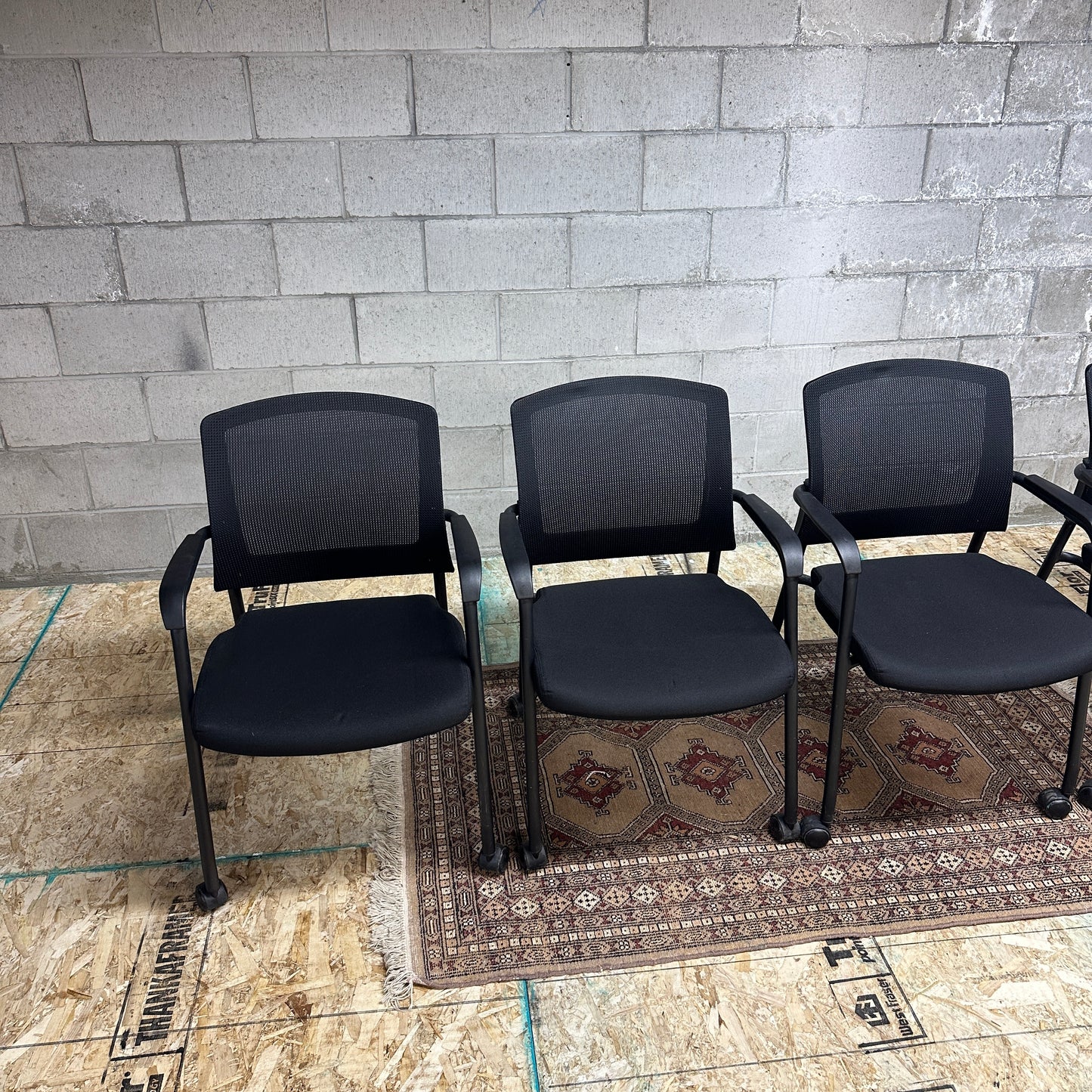 Aero Stackable Guest Chair on Wheels (x4)