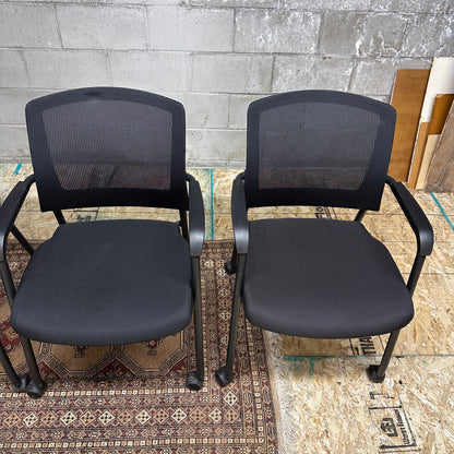 Aero Stackable Guest Chair on Wheels (x4)