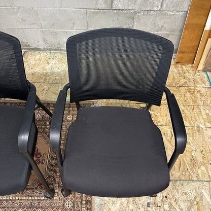 Aero Stackable Guest Chair on Wheels (x4)