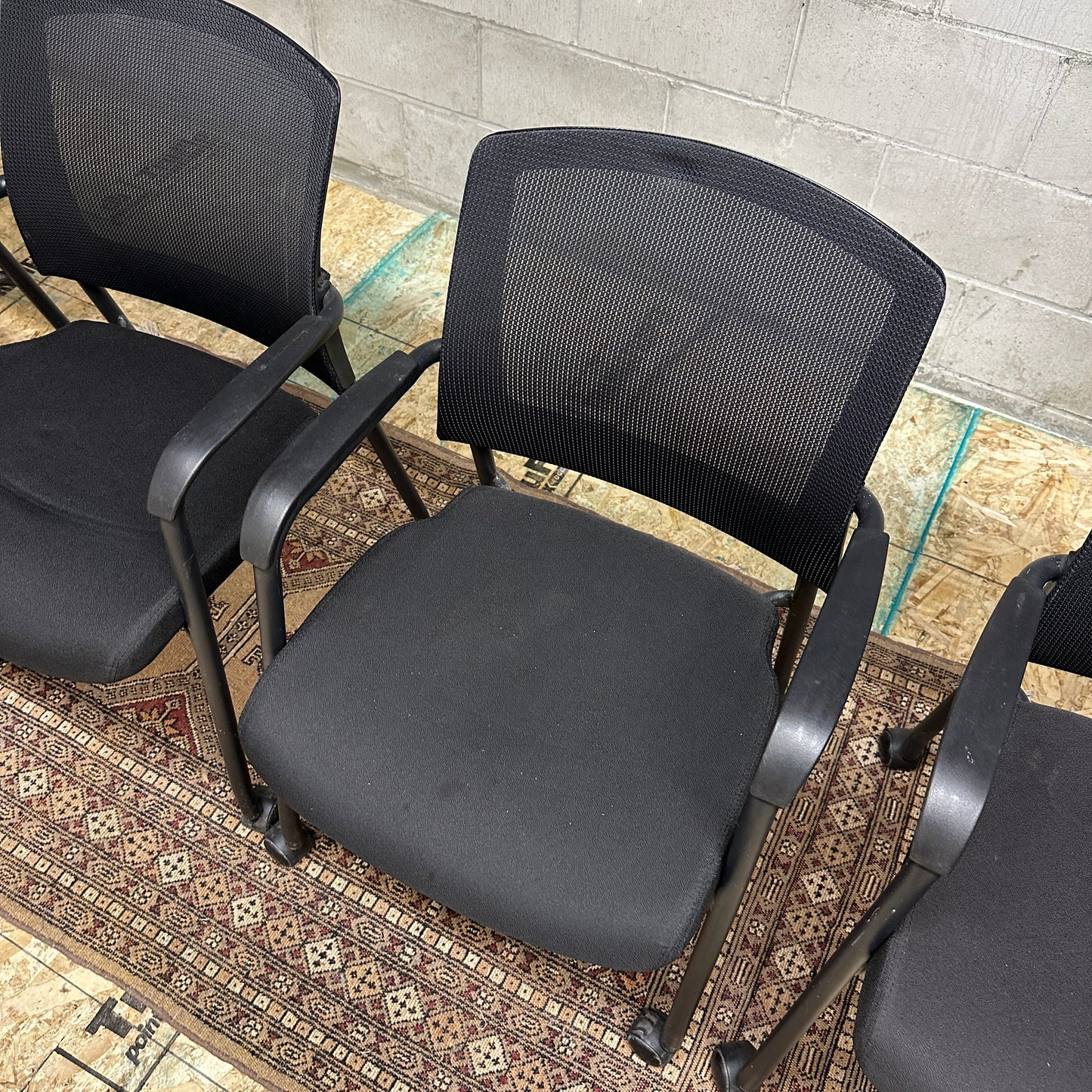 Aero Stackable Guest Chair on Wheels (x4)