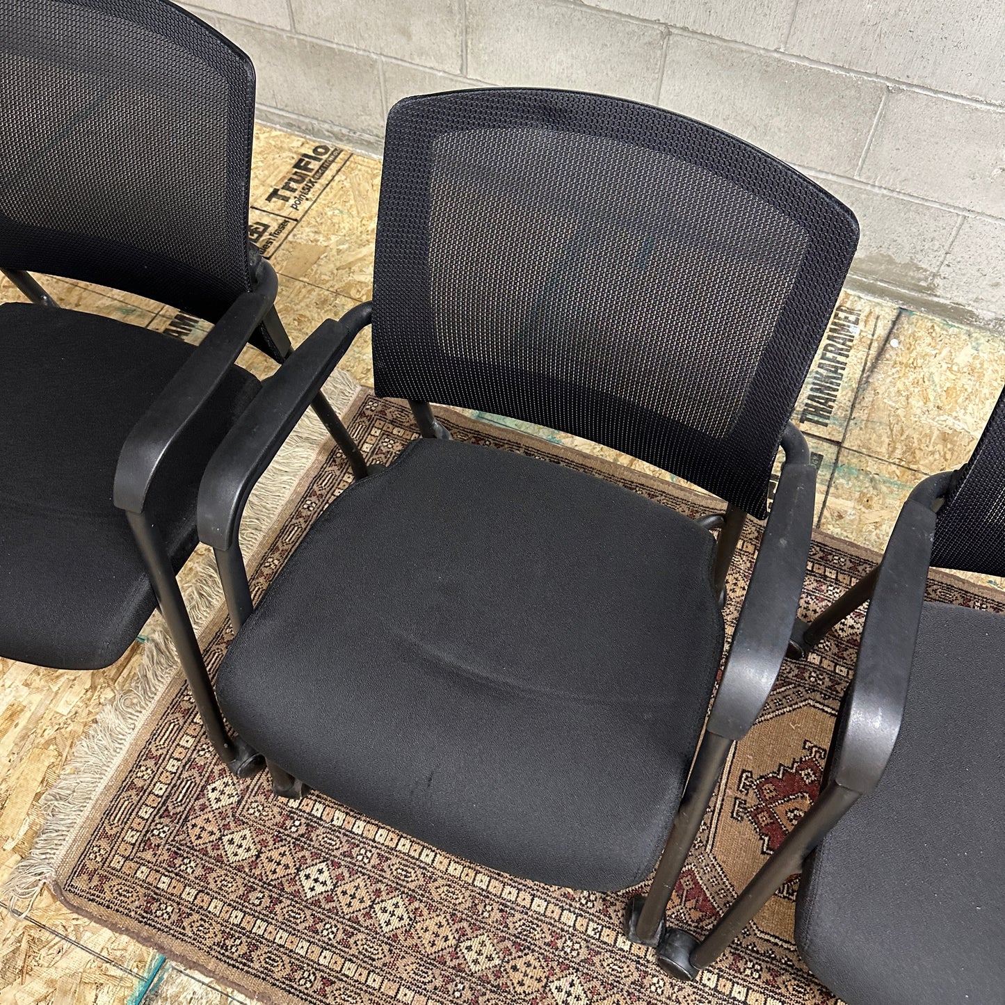 Aero Stackable Guest Chair on Wheels (x4)