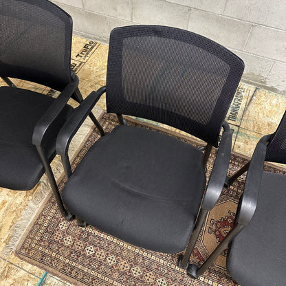 Aero Stackable Guest Chair on Wheels (x4)