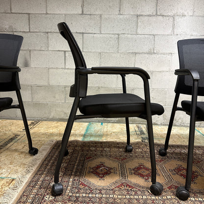 Aero Stackable Guest Chair on Wheels (x4)
