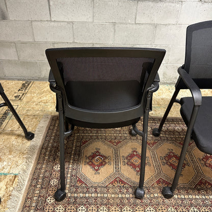 Aero Stackable Guest Chair on Wheels (x4)